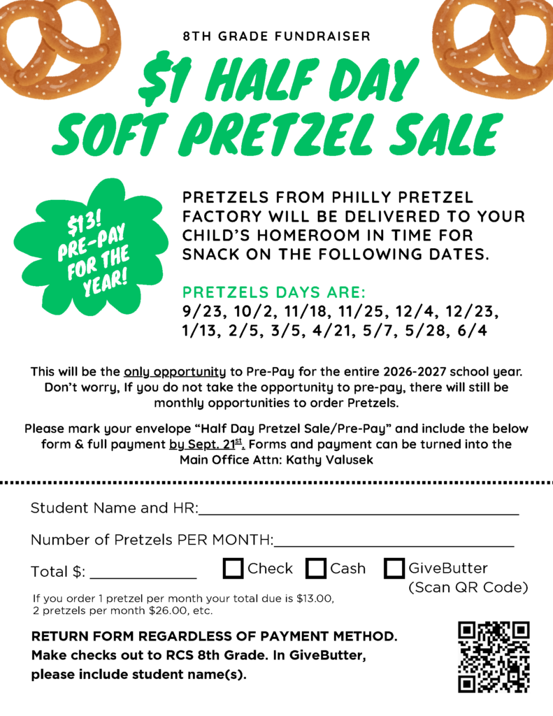 Half Day Pretzel Sale!