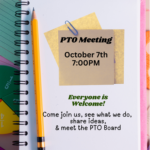 October PTO Meeting – We’d Love to See You!